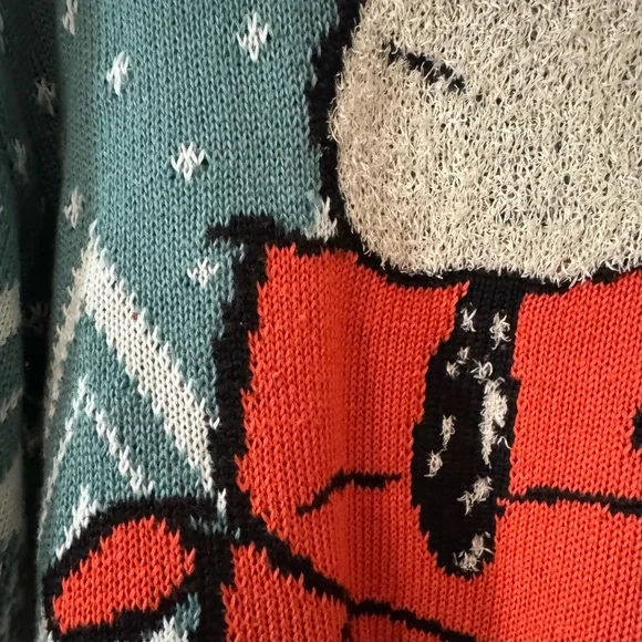 Festive Green and Red Women's Sweater - Picture 3 of 11